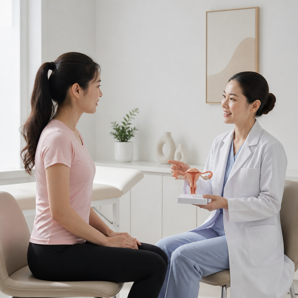 Người phụ nữ đang được bác sĩ tư vấn sức khỏe cá nhân