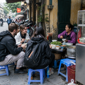 Trải nghiệm độc đáo Hà Nội 2026 với tour ẩm thực đường phố khám phá các món ăn truyền thống.