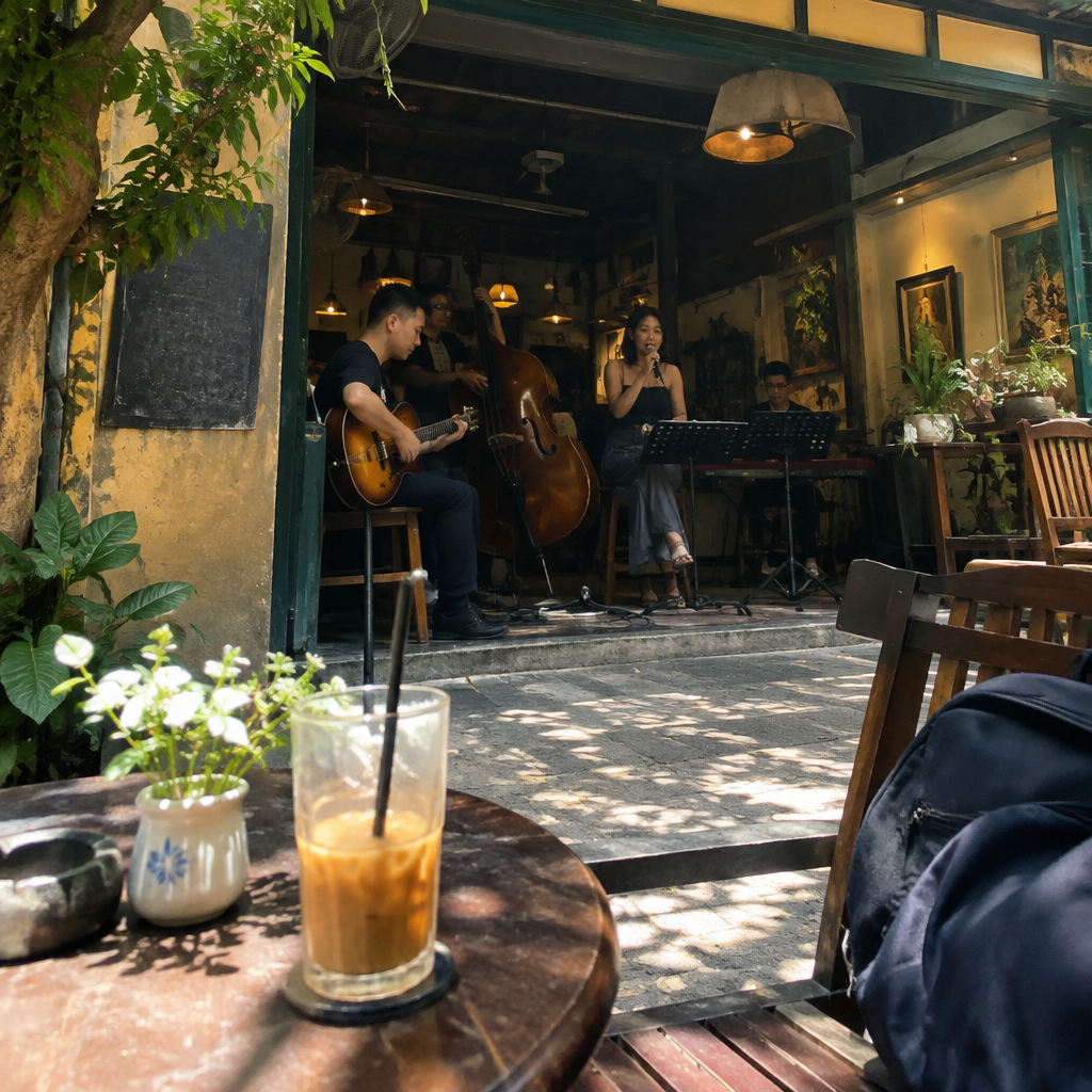 2.1. Thưởng Thức Cafe Nhạc Sống Jazz/Acoustic Ẩn Mình